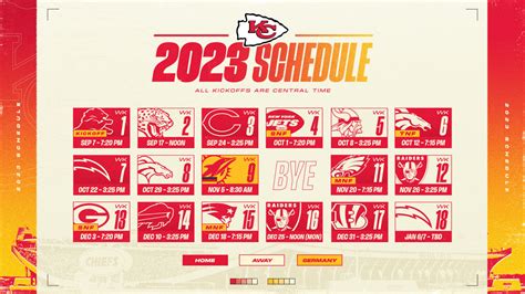 chiefs schedule 2023 home games